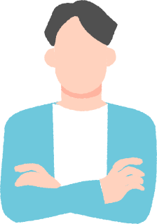 悩んでいる男性のイラスト