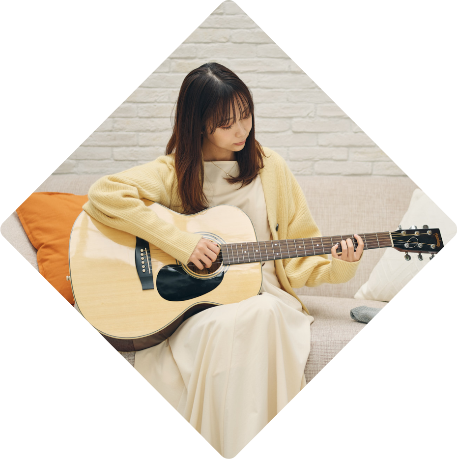 レッスンを受けている女性