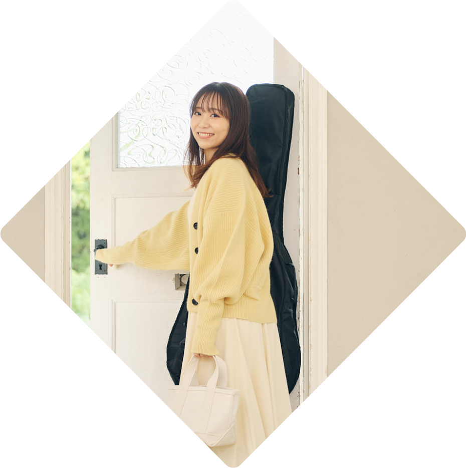レッスンを受けている女性
