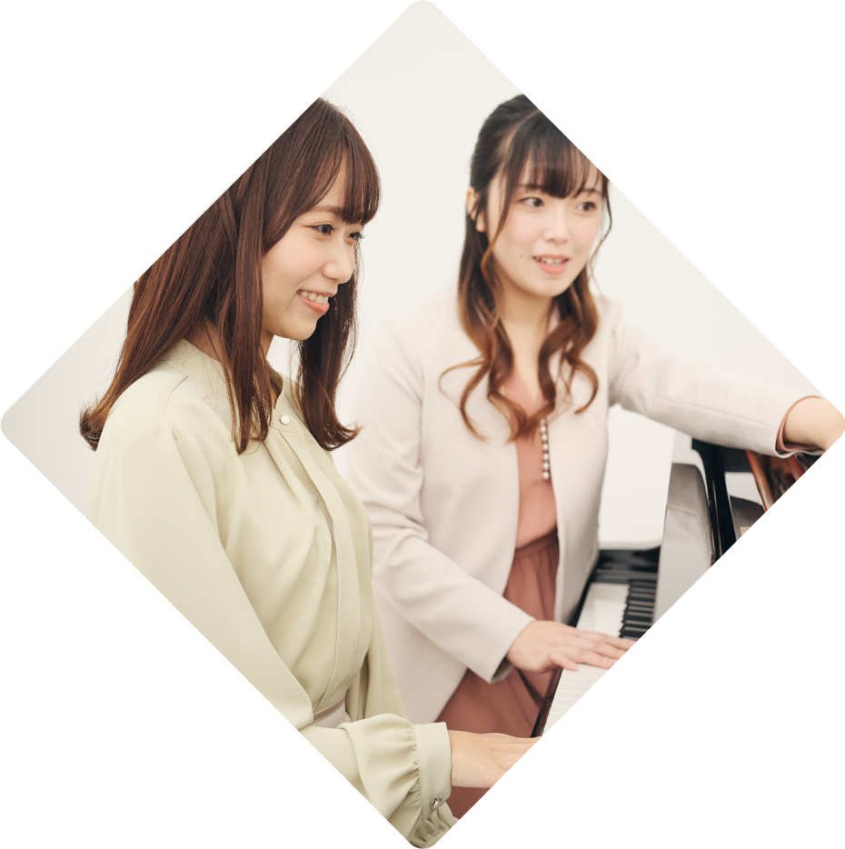 レッスンを受けている女性