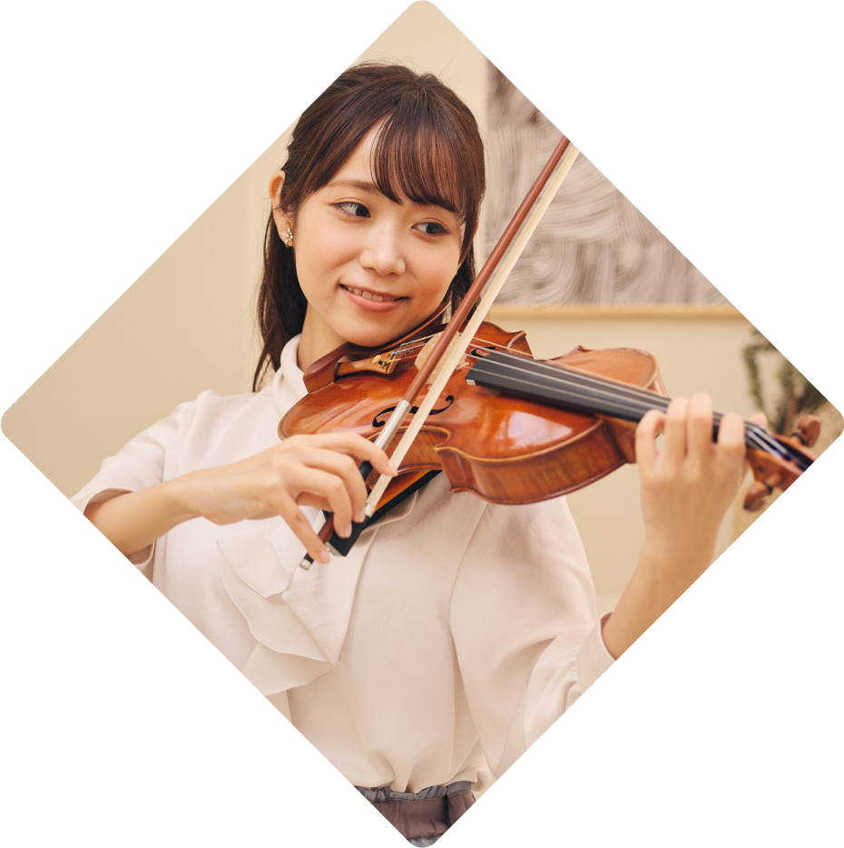 レッスンを受けている女性