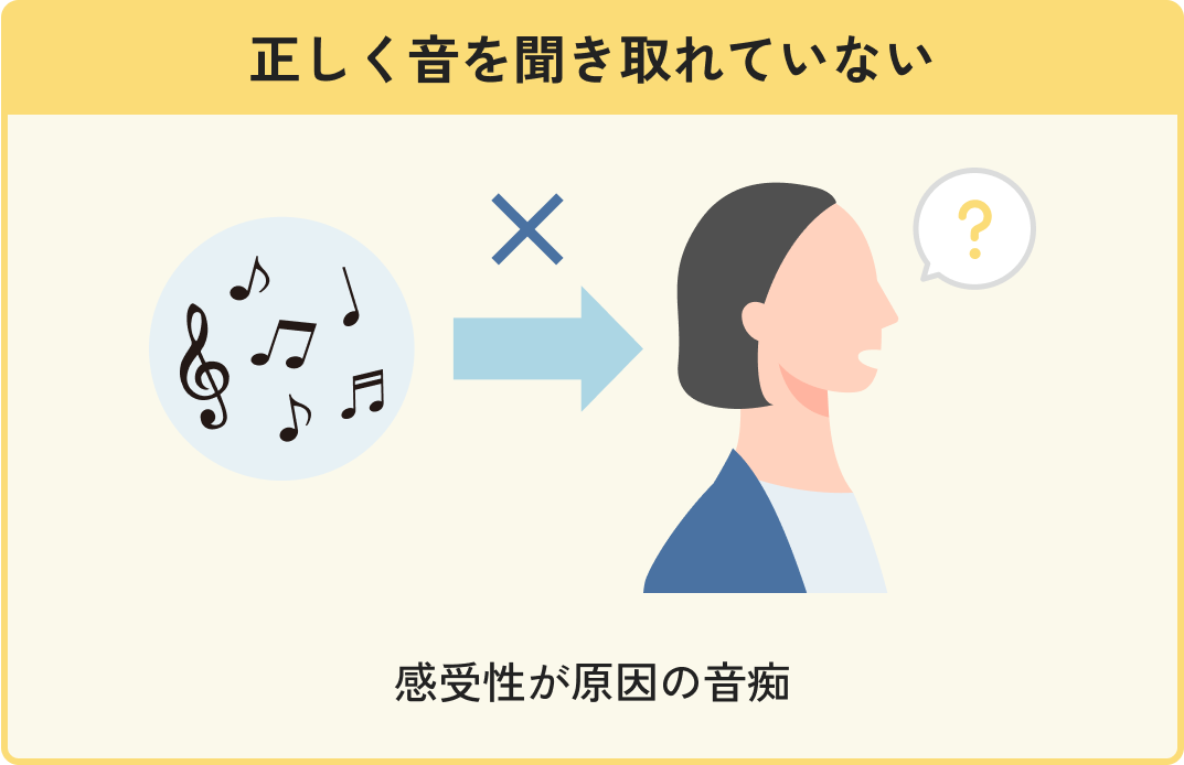 正しく音を聞き取れていない
