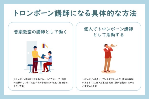 トロンボーン講師になるには?働き方と収入について解説