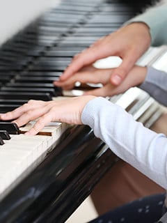 ピアノ指導の様子